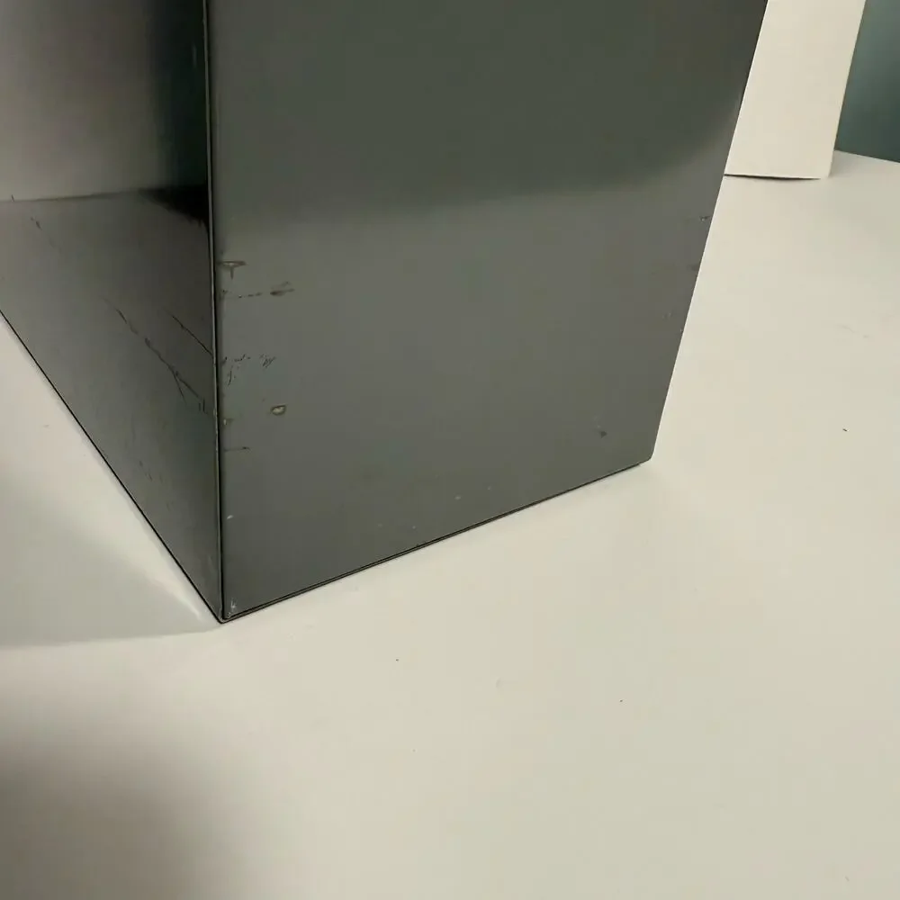 Vintage Metal File Box Gray 12.5” x 4.5” x 8.5”